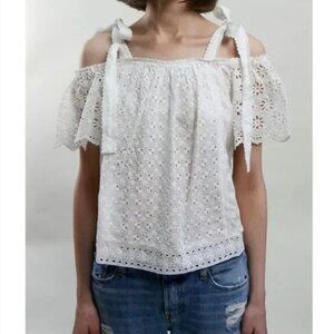 ULLA JOHNSON Blythe White Lace Top Size 6